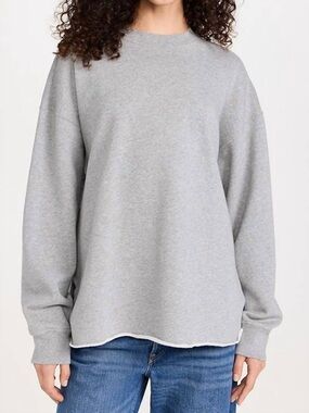 NWT Re/Done Oversized Raw Crewneck Sweatshirt XS + Large